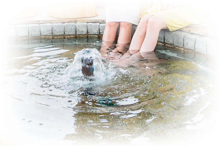 湯郷ポケットパークふれあいの湯の足湯