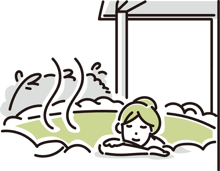 露天風呂イメージイラスト