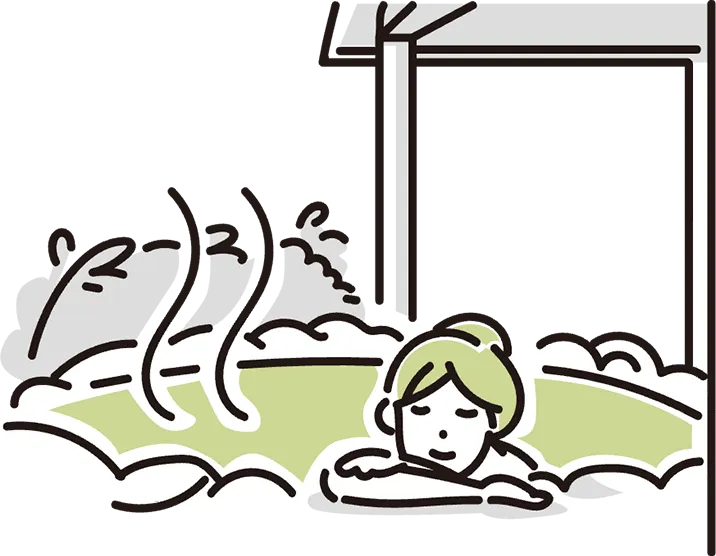 露天風呂イメージイラスト