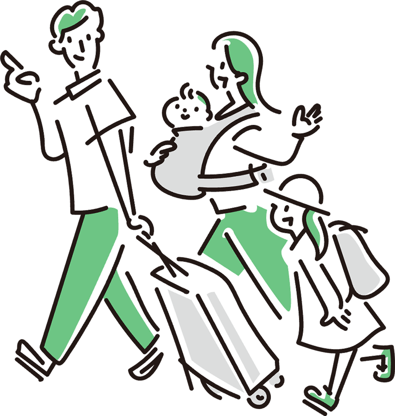 家族旅行イメージイラスト