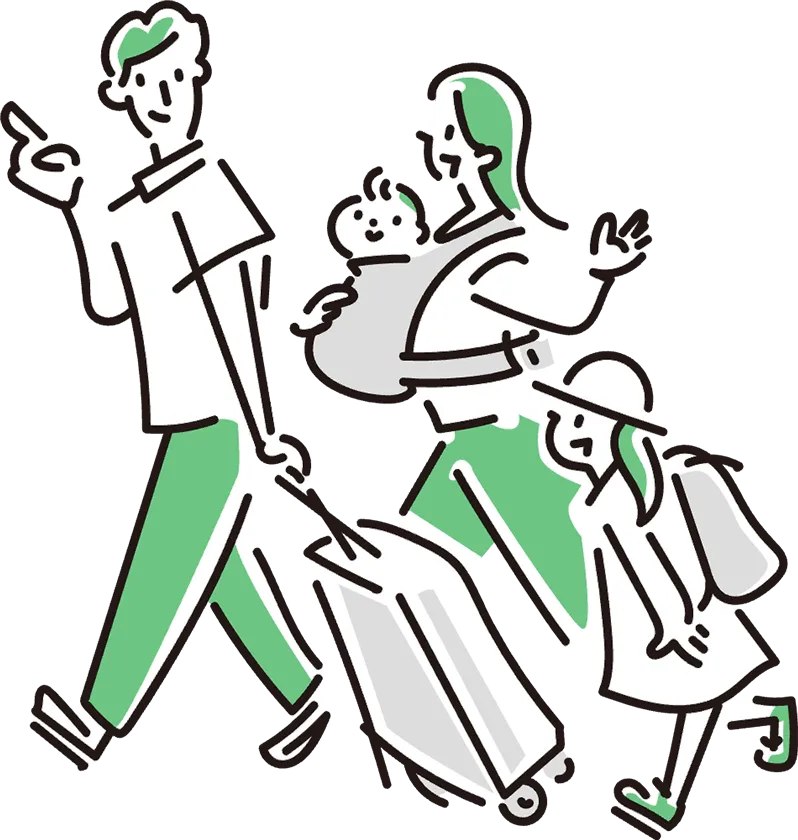 家族旅行イメージイラスト